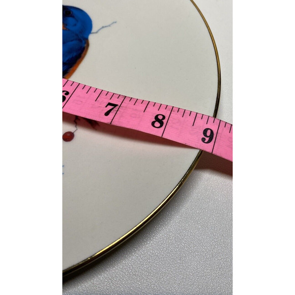 National Wildlife Federation Eastern Bluebird Signed Trace Gold Trim Belcrest US - Picture 3 of 6